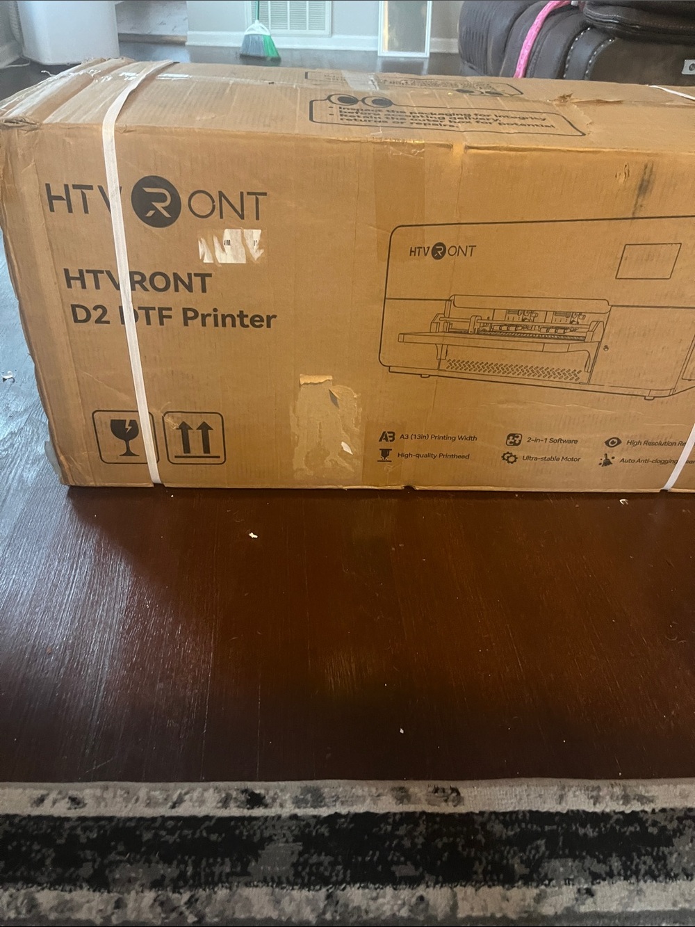 D2 DTF Printer in Brown Cardboard Packaging